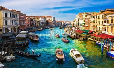 Canvas Het dagelijkse leven in Venetië