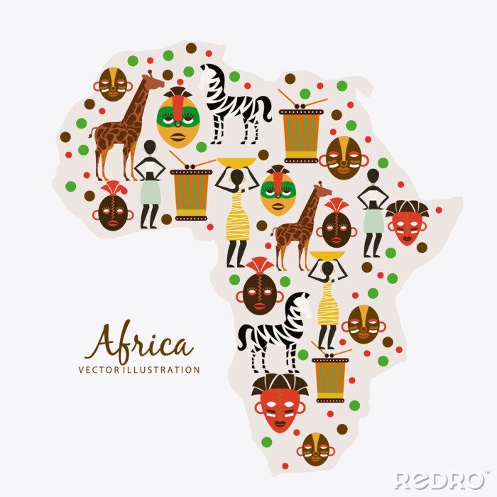 Canvas Het ontwerp van Afrika