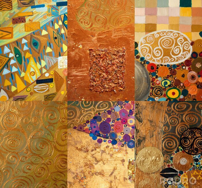Canvas het originele abstracte schilderen olieverf op doek, collage