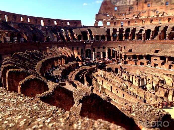Canvas Het Romeinse Colosseum van binnenuit