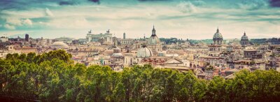 Canvas Het uitgestrekte panorama van Rome