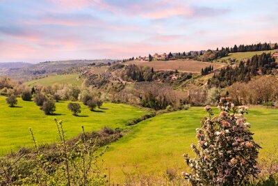 Canvas heuvels van Toscane, Italië