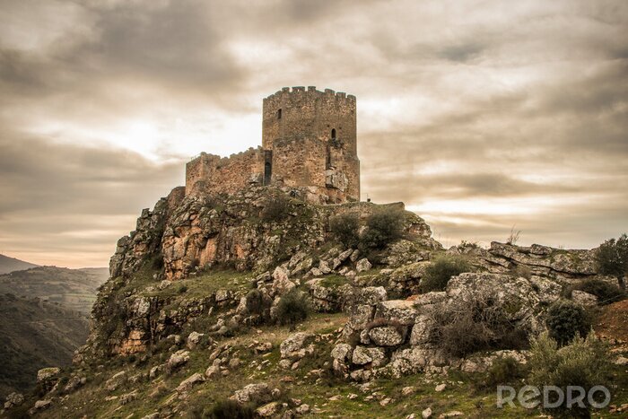 Canvas Historisch kasteel in Portugal