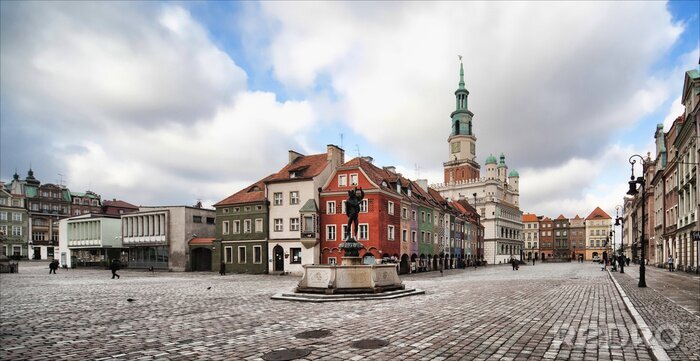 Canvas Historisch stadhuis en gebouwen
