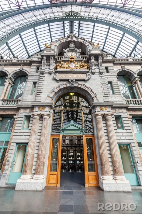 Canvas historische station van Antwerpen, België