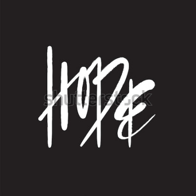 Canvas Hope - eenvoudige inspirerende en motiverende quote. Hand getrokken mooie letters. Afdrukken voor inspirerende poster, t-shirt, tas, bekers, kaart, flyer, sticker, badge. Elegant kalligrafieteken