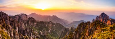 Canvas Huangshan Mountains in China