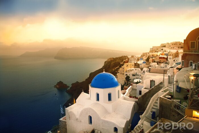 Canvas Ia kerk op Santorini