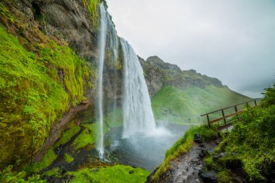 IJslandse waterval in 3D