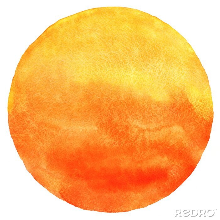 Canvas Illustratie van een grote zonsondergang