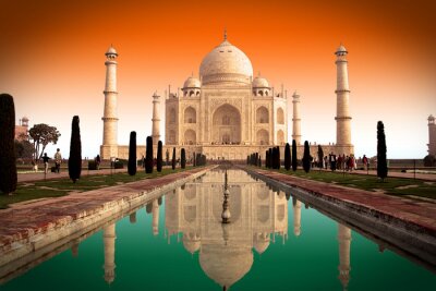 Canvas Indisch Taj Mahal-landschap