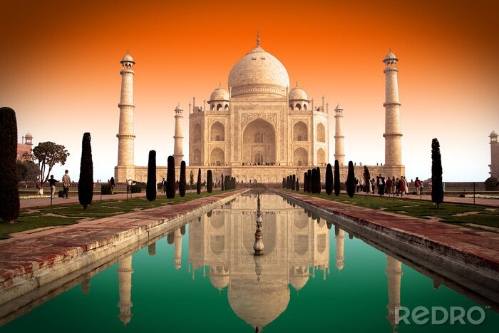 Canvas Indisch Taj Mahal-landschap
