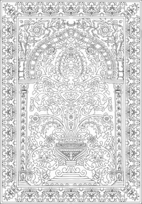 Sticker Ingewikkelde afbeeldingen in de Arabische stijl