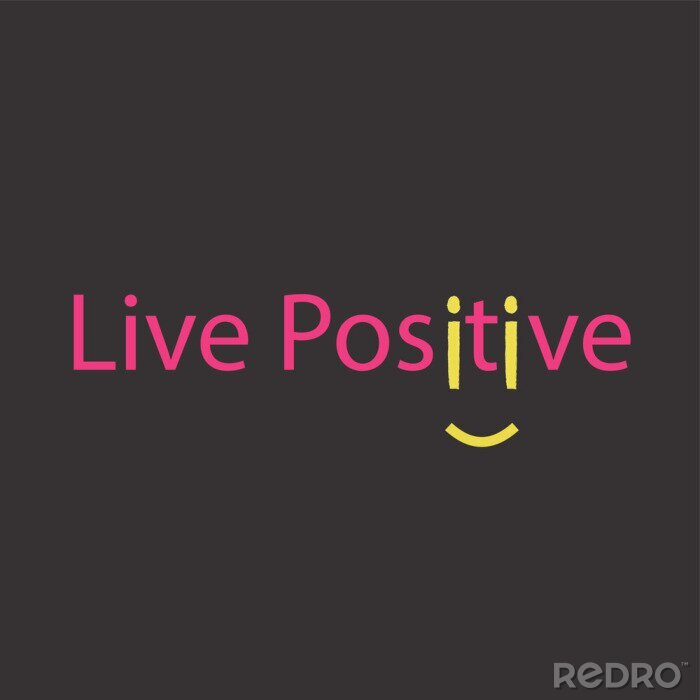 Canvas Inspiring phrase about positive life on dark background. Motivational slogans for printing on clothing and mugs, objects. Positive calls for posters. Graphic design for t-shirts and hoodies.