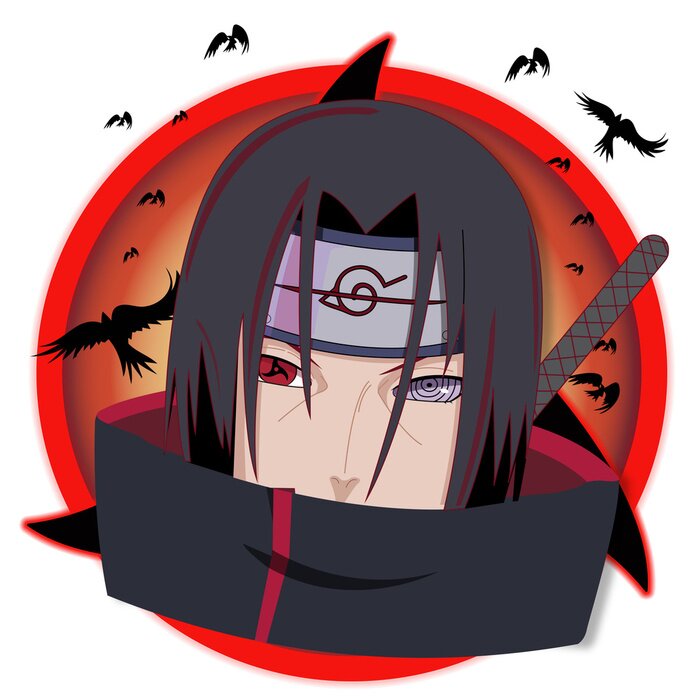 Canvas Itachi Uchicha Character Illustration