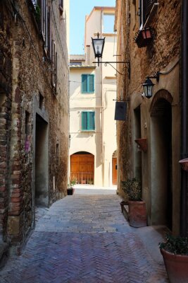 Italiaanse oude straat. Toscane