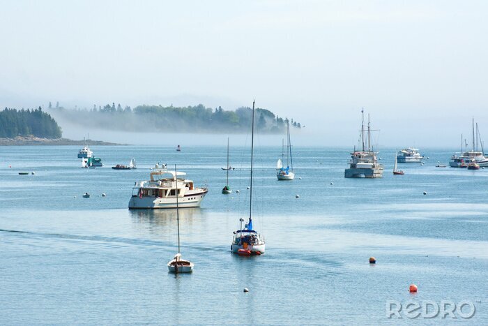 Canvas Jachten en boten in Southwest Harbor, Mount Desert Island, Maine