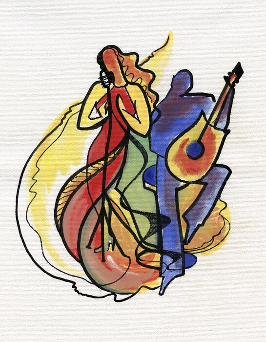 Canvas Jazz-zangeres zingt een lied