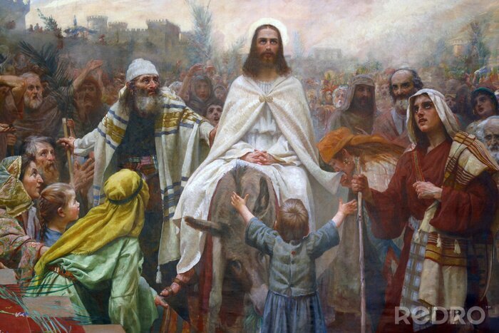 Canvas Jezus op Palmzondag