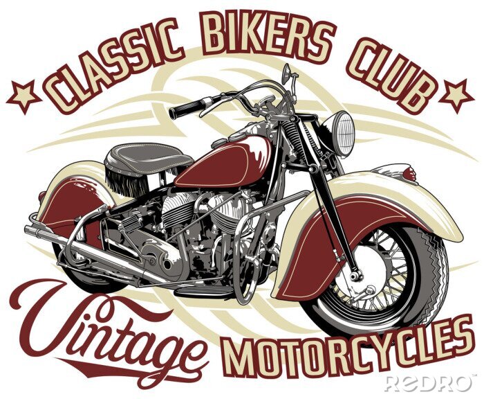 Canvas klassieke bikers club