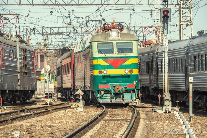 Canvas Kleurentrein voor kinderen