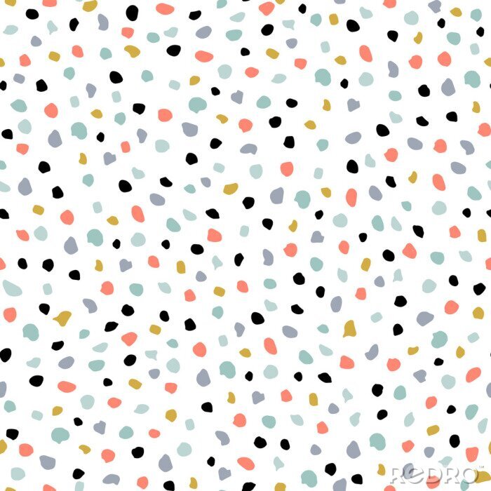 Canvas Kleurrijk patroon in kleine stippen