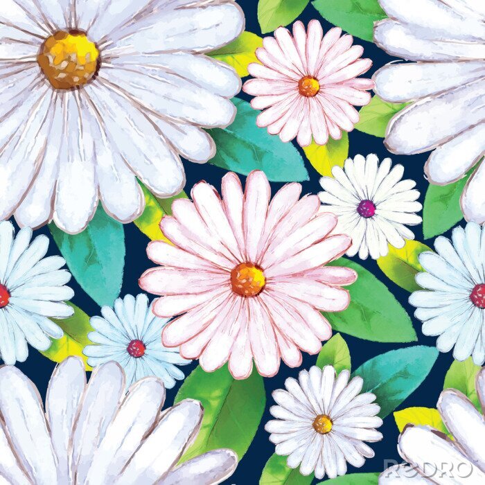 Canvas Kleurrijke afbeeldingen met bloemen