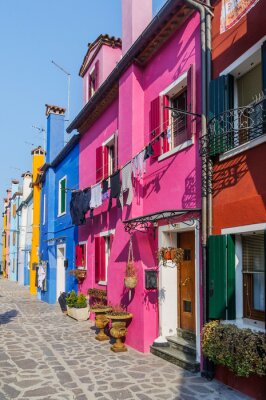 kleurrijke huizen Burano. Italië