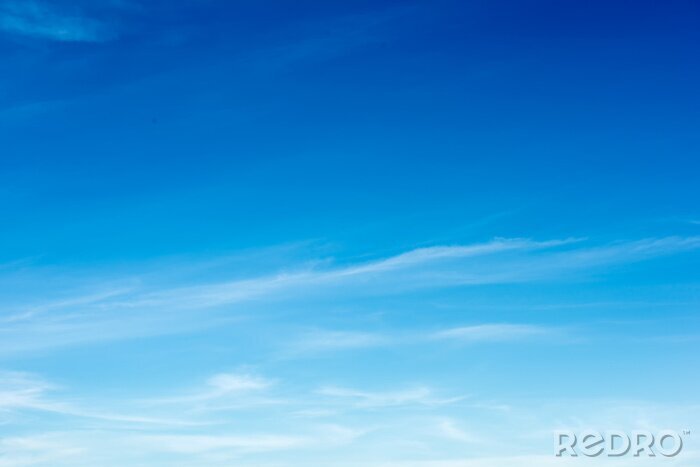 Canvas Kleurrijke mooie blauwe hemel met wolkenvorming achtergrond