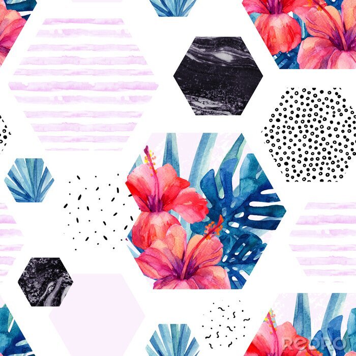 Canvas Kleurrijke plant abstractie