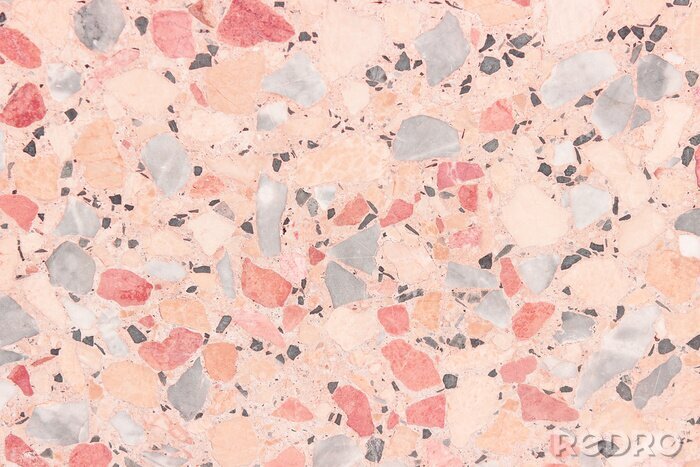 Canvas Kleurrijke terrazzo vloer textuur achtergrond