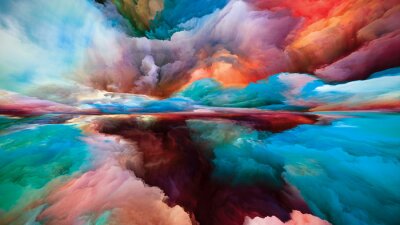 Kleurrijke wolken fantasie