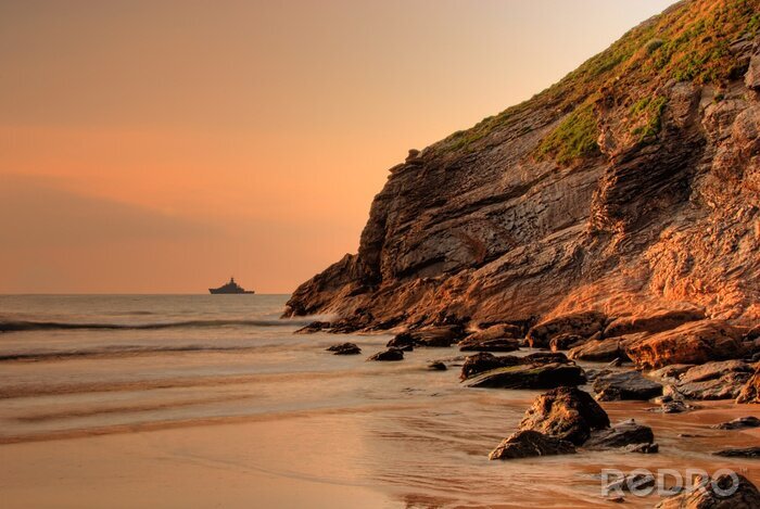 Canvas Kliffen bij de oceaan