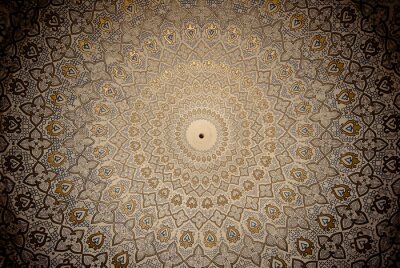 Koepel van de moskee, oriëntaalse ornamenten uit Samarkand, Uzbekista