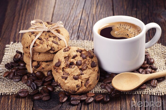 Canvas Koffie en chocolade koekjes