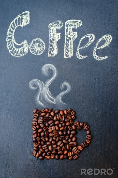 Canvas koffie met koffiebonen