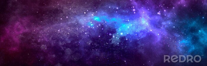 Canvas Kosmische ruimte en sterren