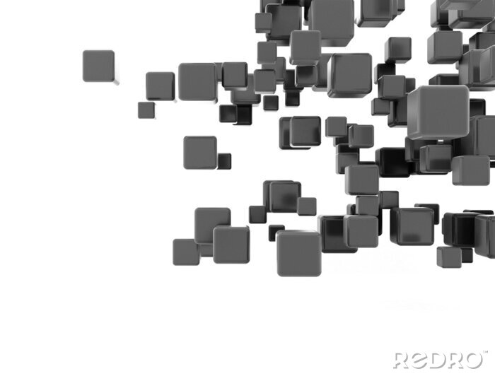 Canvas Kubussen in 3D