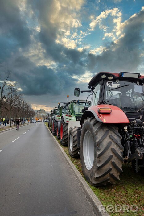 Canvas Landwirte setzen ein Zeichen - Demostration in Berlin