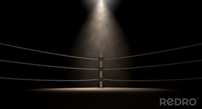 Canvas lege ring voor een bokswedstrijd