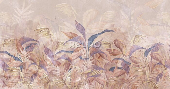 Canvas Lommerrijke struikgewas in het wild