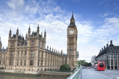 Londense architectuur in de zomer