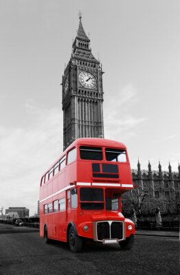 Canvas LondonBus vor Big Ben