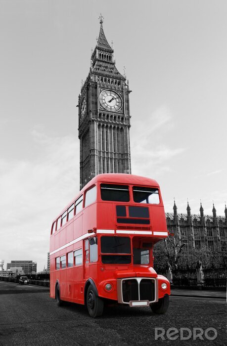 Canvas LondonBus vor Big Ben