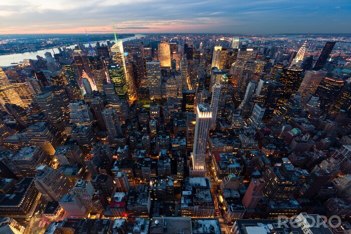 Canvas Luchtfoto van de metropool