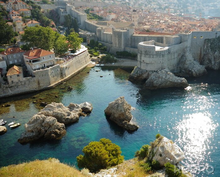 Canvas Luchtfoto van Dubrovnik