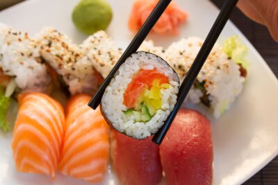 Canvas lunch met sushi gerecht