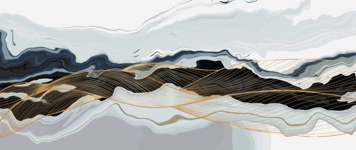 Canvas Luxury marble texture background design vector. Liquid marble texture with gold lines art creative wallpaper design for posters, business cards, invitation, art deco. vector illustration.