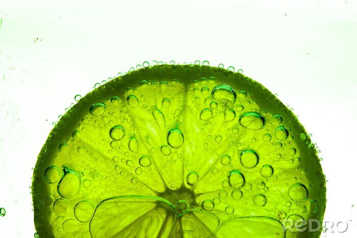 Canvas Macrofoto van limoen fruit