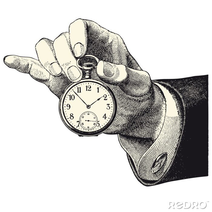 Canvas Main d'homme huurder une montre